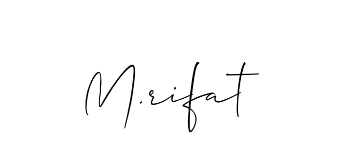 Use a signature maker to create a handwritten signature online. With this signature software, you can design (Allison_Script) your own signature for name M.rifat. M.rifat signature style 2 images and pictures png