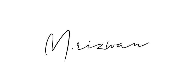 How to Draw M.rizwan signature style? Allison_Script is a latest design signature styles for name M.rizwan. M.rizwan signature style 2 images and pictures png