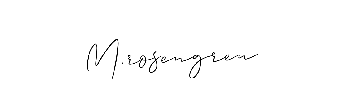 Also You can easily find your signature by using the search form. We will create M.rosengren name handwritten signature images for you free of cost using Allison_Script sign style. M.rosengren signature style 2 images and pictures png