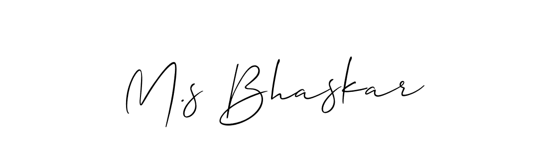 How to make M.s Bhaskar signature? Allison_Script is a professional autograph style. Create handwritten signature for M.s Bhaskar name. M.s Bhaskar signature style 2 images and pictures png