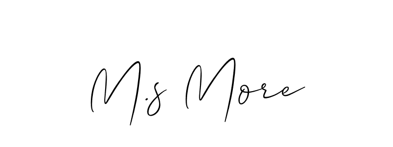 How to make M.s More signature? Allison_Script is a professional autograph style. Create handwritten signature for M.s More name. M.s More signature style 2 images and pictures png