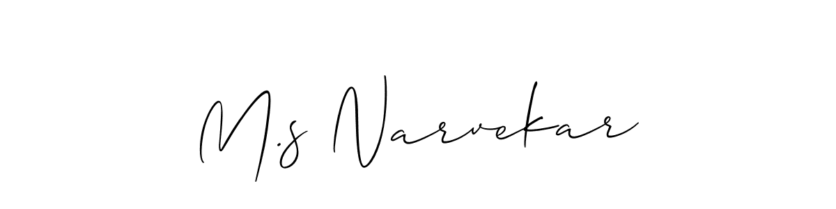 Make a short M.s Narvekar signature style. Manage your documents anywhere anytime using Allison_Script. Create and add eSignatures, submit forms, share and send files easily. M.s Narvekar signature style 2 images and pictures png