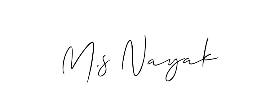 How to Draw M.s Nayak signature style? Allison_Script is a latest design signature styles for name M.s Nayak. M.s Nayak signature style 2 images and pictures png