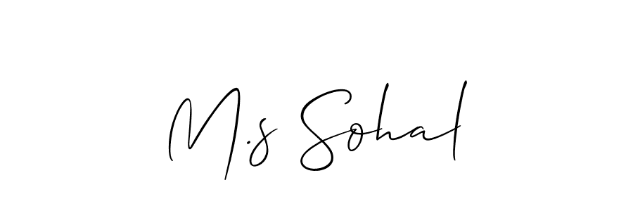 Create a beautiful signature design for name M.s Sohal. With this signature (Allison_Script) fonts, you can make a handwritten signature for free. M.s Sohal signature style 2 images and pictures png