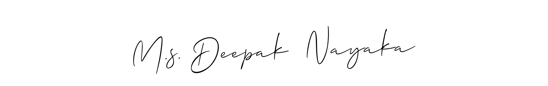 Create a beautiful signature design for name M.s. Deepak  Nayaka. With this signature (Allison_Script) fonts, you can make a handwritten signature for free. M.s. Deepak  Nayaka signature style 2 images and pictures png