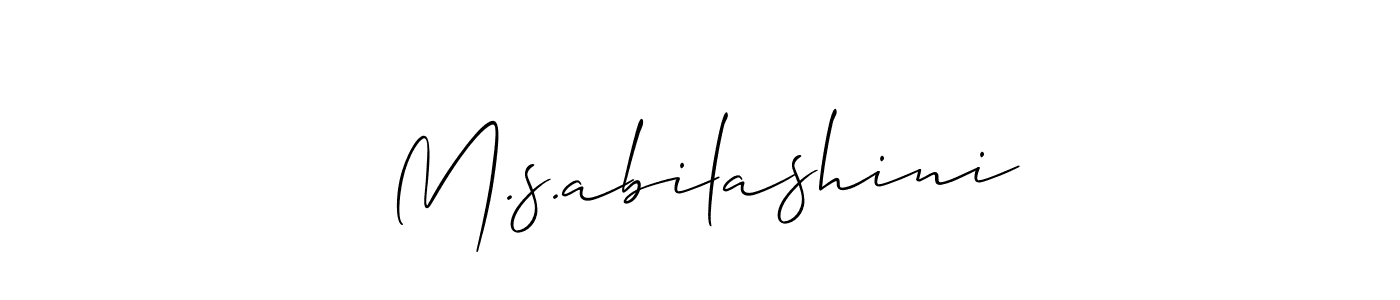 M.s.abilashini stylish signature style. Best Handwritten Sign (Allison_Script) for my name. Handwritten Signature Collection Ideas for my name M.s.abilashini. M.s.abilashini signature style 2 images and pictures png