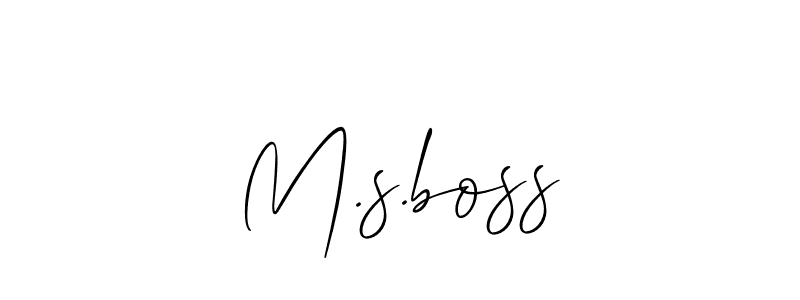 Create a beautiful signature design for name M.s.boss. With this signature (Allison_Script) fonts, you can make a handwritten signature for free. M.s.boss signature style 2 images and pictures png