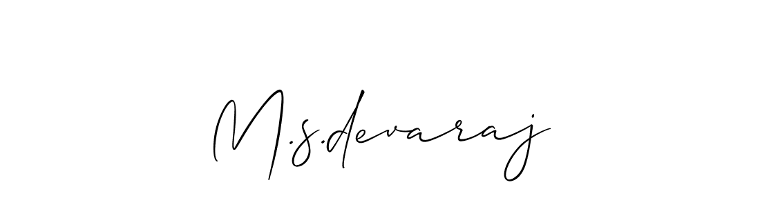 Also You can easily find your signature by using the search form. We will create M.s.devaraj name handwritten signature images for you free of cost using Allison_Script sign style. M.s.devaraj signature style 2 images and pictures png