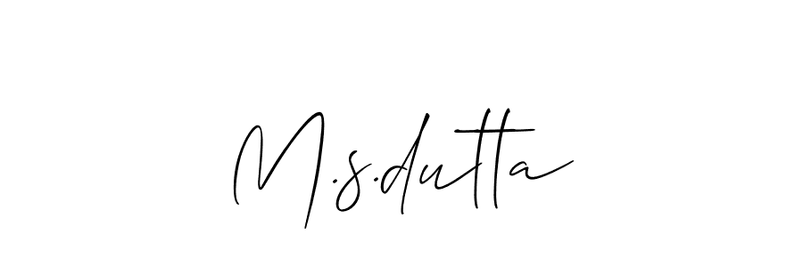 You should practise on your own different ways (Allison_Script) to write your name (M.s.dutta) in signature. don't let someone else do it for you. M.s.dutta signature style 2 images and pictures png