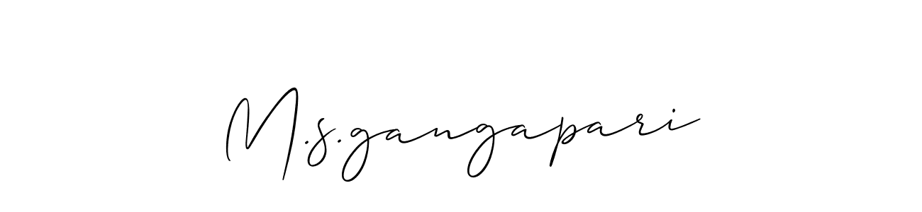 How to make M.s.gangapari signature? Allison_Script is a professional autograph style. Create handwritten signature for M.s.gangapari name. M.s.gangapari signature style 2 images and pictures png