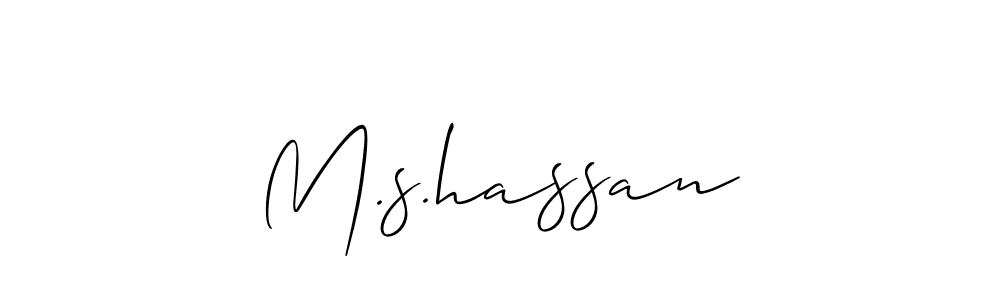 Best and Professional Signature Style for M.s.hassan. Allison_Script Best Signature Style Collection. M.s.hassan signature style 2 images and pictures png