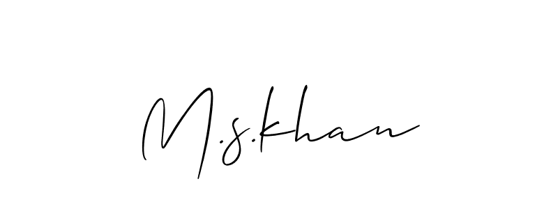 You should practise on your own different ways (Allison_Script) to write your name (M.s.khan) in signature. don't let someone else do it for you. M.s.khan signature style 2 images and pictures png