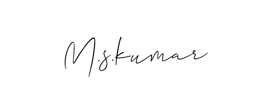 Also we have M.s.kumar name is the best signature style. Create professional handwritten signature collection using Allison_Script autograph style. M.s.kumar signature style 2 images and pictures png