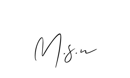 Allison_Script is a professional signature style that is perfect for those who want to add a touch of class to their signature. It is also a great choice for those who want to make their signature more unique. Get M.s.n name to fancy signature for free. M.s.n signature style 2 images and pictures png