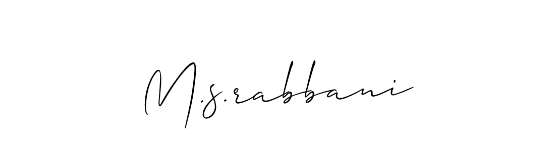 How to make M.s.rabbani name signature. Use Allison_Script style for creating short signs online. This is the latest handwritten sign. M.s.rabbani signature style 2 images and pictures png