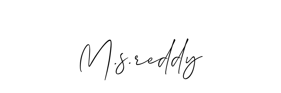 Also we have M.s.reddy name is the best signature style. Create professional handwritten signature collection using Allison_Script autograph style. M.s.reddy signature style 2 images and pictures png