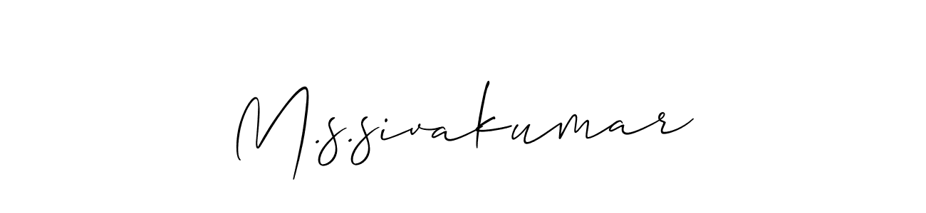 Similarly Allison_Script is the best handwritten signature design. Signature creator online .You can use it as an online autograph creator for name M.s.sivakumar. M.s.sivakumar signature style 2 images and pictures png