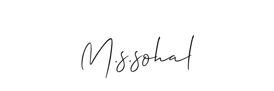 How to make M.s.sohal signature? Allison_Script is a professional autograph style. Create handwritten signature for M.s.sohal name. M.s.sohal signature style 2 images and pictures png