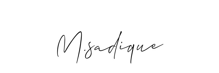 It looks lik you need a new signature style for name M.sadique. Design unique handwritten (Allison_Script) signature with our free signature maker in just a few clicks. M.sadique signature style 2 images and pictures png