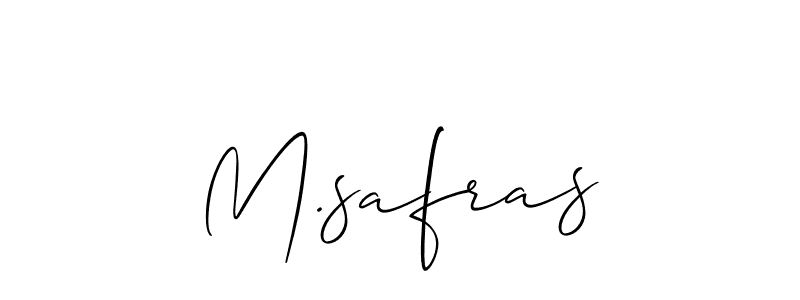 Make a beautiful signature design for name M.safras. With this signature (Allison_Script) style, you can create a handwritten signature for free. M.safras signature style 2 images and pictures png