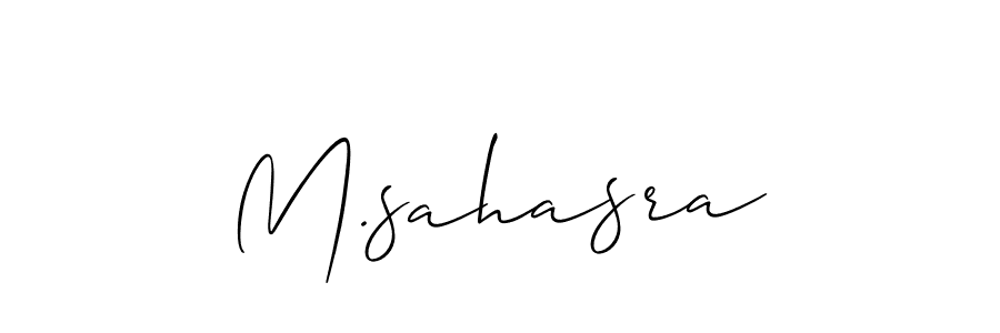 How to Draw M.sahasra signature style? Allison_Script is a latest design signature styles for name M.sahasra. M.sahasra signature style 2 images and pictures png