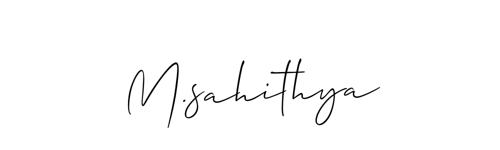 See photos of M.sahithya official signature by Spectra . Check more albums & portfolios. Read reviews & check more about Allison_Script font. M.sahithya signature style 2 images and pictures png