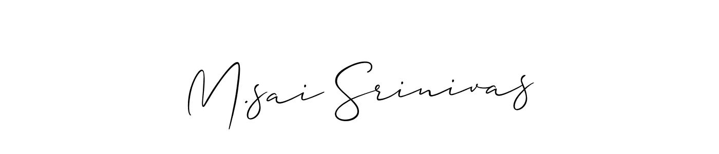 You should practise on your own different ways (Allison_Script) to write your name (M.sai Srinivas) in signature. don't let someone else do it for you. M.sai Srinivas signature style 2 images and pictures png