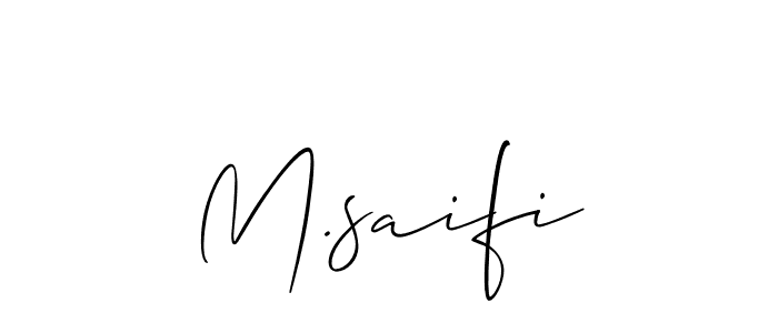 Make a beautiful signature design for name M.saifi. Use this online signature maker to create a handwritten signature for free. M.saifi signature style 2 images and pictures png