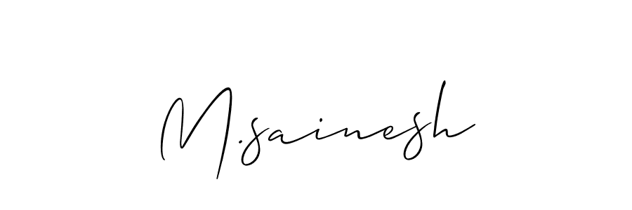 Make a beautiful signature design for name M.sainesh. Use this online signature maker to create a handwritten signature for free. M.sainesh signature style 2 images and pictures png