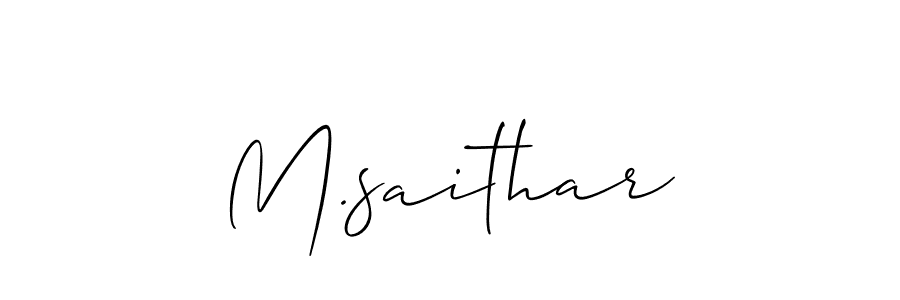 Make a beautiful signature design for name M.saithar. With this signature (Allison_Script) style, you can create a handwritten signature for free. M.saithar signature style 2 images and pictures png