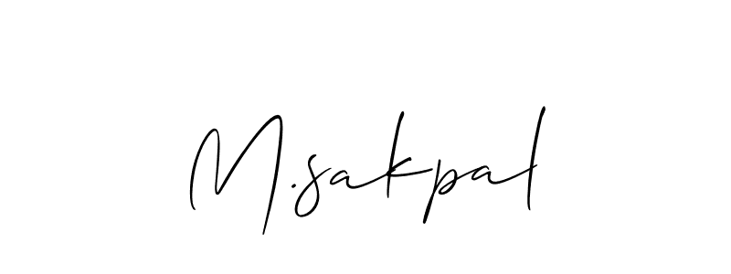 M.sakpal stylish signature style. Best Handwritten Sign (Allison_Script) for my name. Handwritten Signature Collection Ideas for my name M.sakpal. M.sakpal signature style 2 images and pictures png