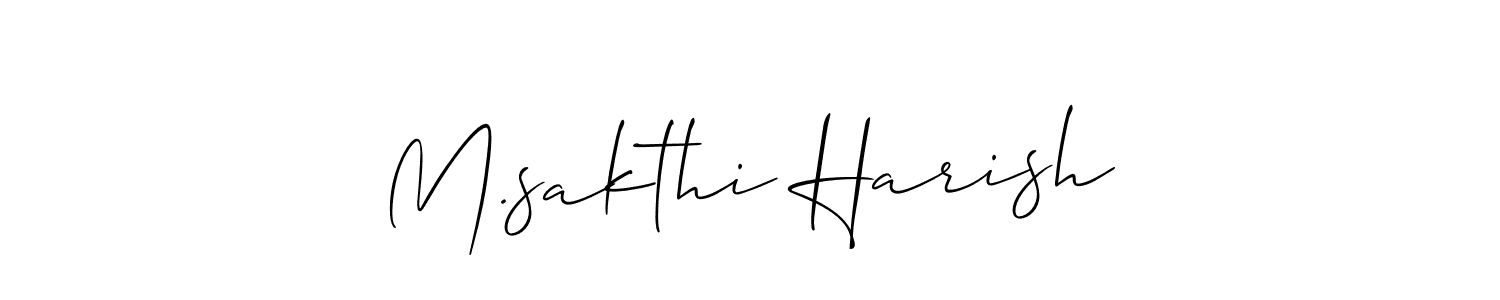 How to Draw M.sakthi Harish signature style? Allison_Script is a latest design signature styles for name M.sakthi Harish. M.sakthi Harish signature style 2 images and pictures png