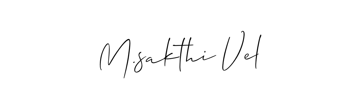 How to make M.sakthi Vel signature? Allison_Script is a professional autograph style. Create handwritten signature for M.sakthi Vel name. M.sakthi Vel signature style 2 images and pictures png