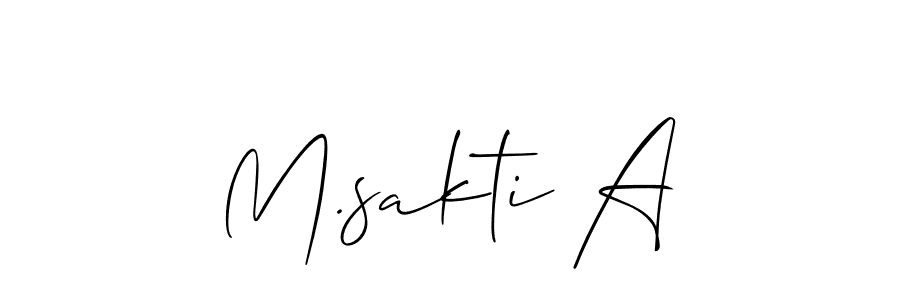 You should practise on your own different ways (Allison_Script) to write your name (M.sakti A) in signature. don't let someone else do it for you. M.sakti A signature style 2 images and pictures png