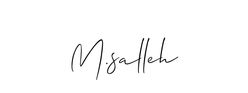 How to Draw M.salleh signature style? Allison_Script is a latest design signature styles for name M.salleh. M.salleh signature style 2 images and pictures png