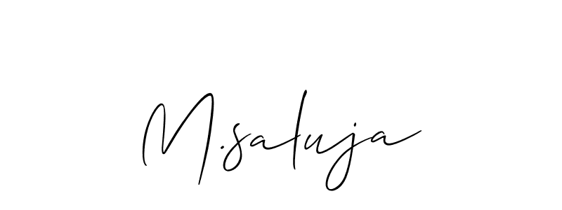 Best and Professional Signature Style for M.saluja. Allison_Script Best Signature Style Collection. M.saluja signature style 2 images and pictures png