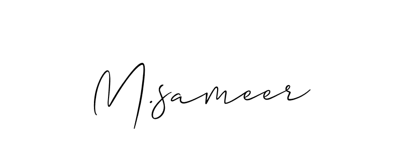 You should practise on your own different ways (Allison_Script) to write your name (M.sameer) in signature. don't let someone else do it for you. M.sameer signature style 2 images and pictures png