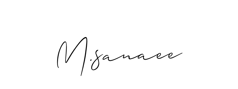 if you are searching for the best signature style for your name M.sanaee. so please give up your signature search. here we have designed multiple signature styles  using Allison_Script. M.sanaee signature style 2 images and pictures png