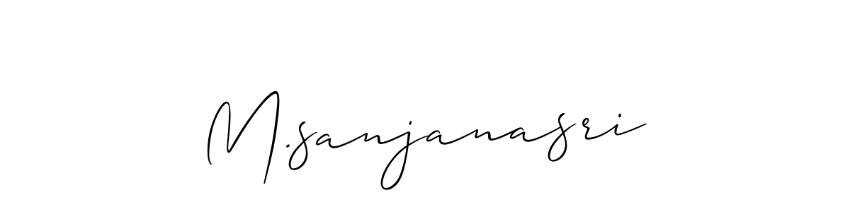 Make a short M.sanjanasri signature style. Manage your documents anywhere anytime using Allison_Script. Create and add eSignatures, submit forms, share and send files easily. M.sanjanasri signature style 2 images and pictures png