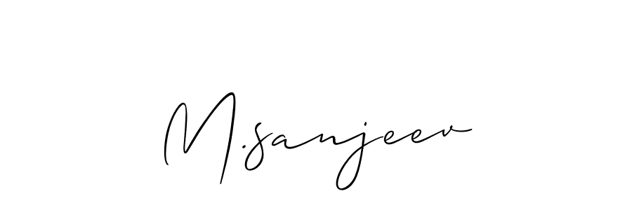You should practise on your own different ways (Allison_Script) to write your name (M.sanjeev) in signature. don't let someone else do it for you. M.sanjeev signature style 2 images and pictures png