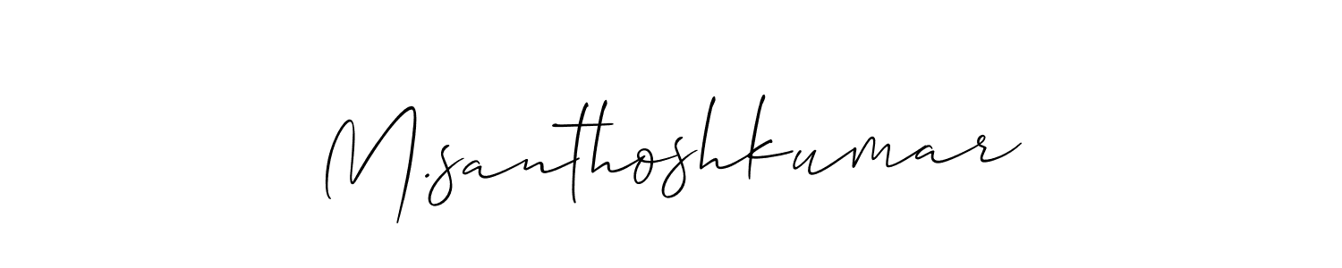 You can use this online signature creator to create a handwritten signature for the name M.santhoshkumar. This is the best online autograph maker. M.santhoshkumar signature style 2 images and pictures png