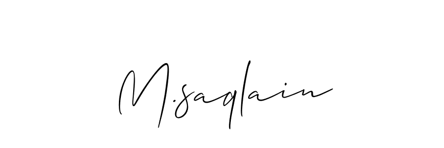 Make a short M.saqlain signature style. Manage your documents anywhere anytime using Allison_Script. Create and add eSignatures, submit forms, share and send files easily. M.saqlain signature style 2 images and pictures png
