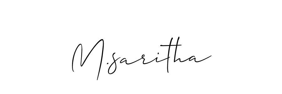 How to make M.saritha name signature. Use Allison_Script style for creating short signs online. This is the latest handwritten sign. M.saritha signature style 2 images and pictures png