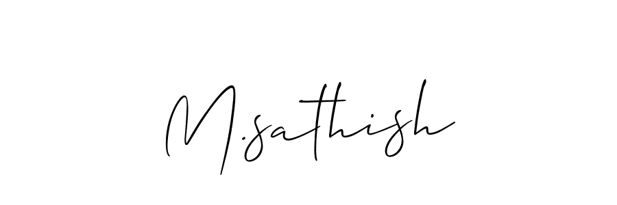 Make a beautiful signature design for name M.sathish. Use this online signature maker to create a handwritten signature for free. M.sathish signature style 2 images and pictures png