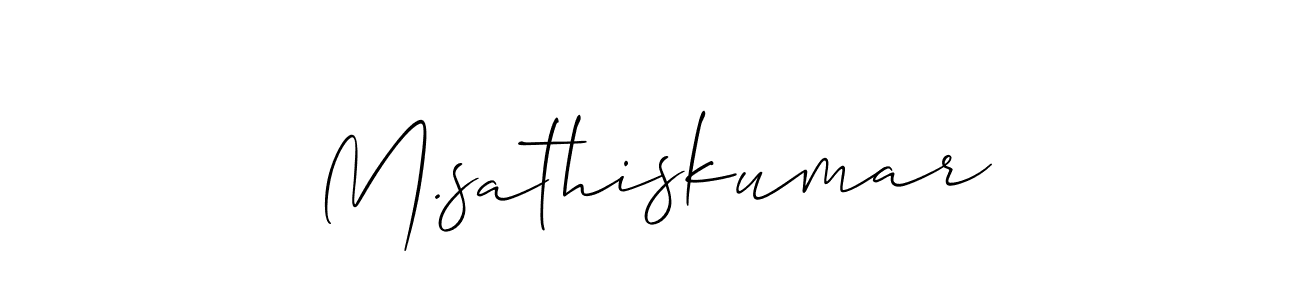 Once you've used our free online signature maker to create your best signature Allison_Script style, it's time to enjoy all of the benefits that M.sathiskumar name signing documents. M.sathiskumar signature style 2 images and pictures png