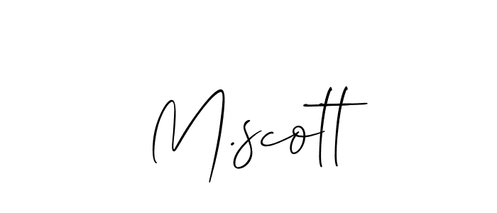 Also we have M.scott name is the best signature style. Create professional handwritten signature collection using Allison_Script autograph style. M.scott signature style 2 images and pictures png