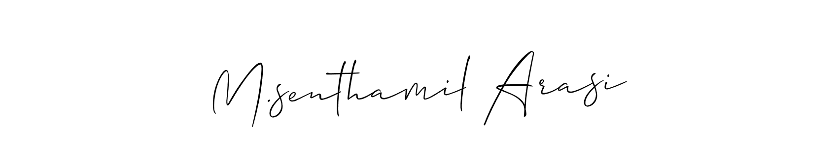 See photos of M.senthamil Arasi official signature by Spectra . Check more albums & portfolios. Read reviews & check more about Allison_Script font. M.senthamil Arasi signature style 2 images and pictures png