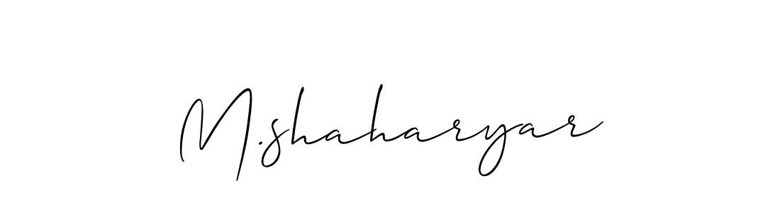 Also You can easily find your signature by using the search form. We will create M.shaharyar name handwritten signature images for you free of cost using Allison_Script sign style. M.shaharyar signature style 2 images and pictures png