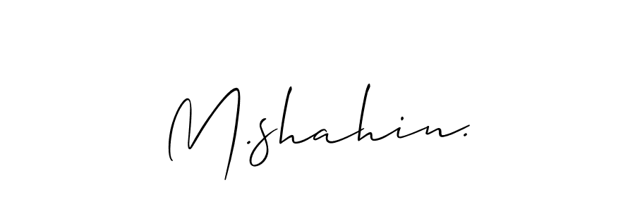 Make a beautiful signature design for name M.shahin.. With this signature (Allison_Script) style, you can create a handwritten signature for free. M.shahin. signature style 2 images and pictures png