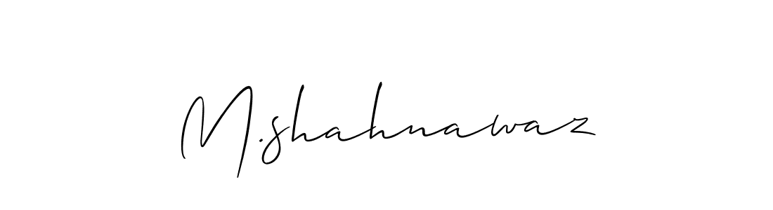 Create a beautiful signature design for name M.shahnawaz. With this signature (Allison_Script) fonts, you can make a handwritten signature for free. M.shahnawaz signature style 2 images and pictures png